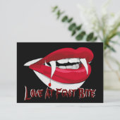 UAWG - Liebe im ersten Biss - Schwarzer Hintergrun Einladung (Stehend Vorderseite)