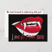 UAWG - Liebe im ersten Biss - Schwarzer Hintergrun Einladung (Vorne/Hinten)