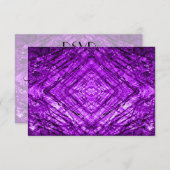 UAWG Lila gestanztes Glaskaleidoskop Textur RSVP Karte (Vorne/Hinten)