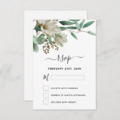 UAWG Magnolia Eukalyptus Watercolor Einladung (Vorne/Hinten)