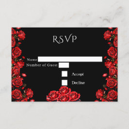 UAWG Märchenhafte Rote Rosen Hochzeit Begleitkarte