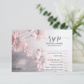 UAWG Margarita rosa elegante 2 RSVP Karte (Stehend Vorderseite)