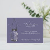 UAWG Mason Jar & Fireflies Hochzeit RSVP Karte (Stehend Vorderseite)