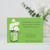 UAWG - Mason Jar gefüllt mit White Daisies RSVP Karte (Stehend Vorderseite)