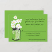 UAWG - Mason Jar gefüllt mit White Daisies RSVP Karte (Vorne/Hinten)