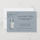UAWG Mason Jar Wedding RSVP Karte (Vorderseite)