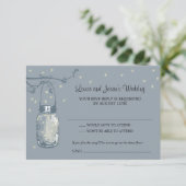 UAWG Mason Jar Wedding RSVP Karte (Stehend Vorderseite)