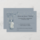 UAWG Mason Jar Wedding RSVP Karte (Vorne/Hinten)
