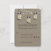 UAWG Mason Jar Wedding RSVP Karte (Vorderseite)