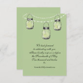 UAWG Mason Jar Wedding RSVP Karte (Vorne/Hinten)
