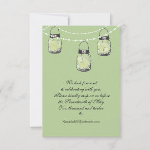 UAWG Mason Jar Wedding RSVP Karte