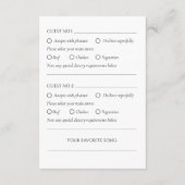 UAWG Meal Selection Hydrangea 2 Guest Wedding RSVP Begleitkarte (Rückseite)