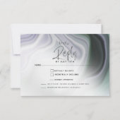 UAWG MEHL | Dusty Jade und Violet Abstrakt RSVP Karte (Vorderseite)