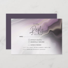 UAWG MEHL | Pflaumenmarmor Lila RSVP Karte