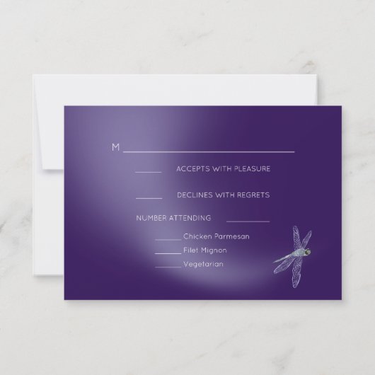 UAWG Menu Amethyst Full Moon Dragonfly Pond Einladung (Rückseite)