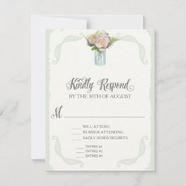 UAWG Menu Choice Mason Jar Rose Script Typografy RSVP Karte