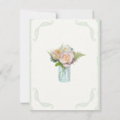 UAWG Menu Choice Mason Jar Rose Script Typografy RSVP Karte (Rückseite)