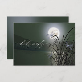 UAWG Menu Sage Green Full Moon Dragonfly Pond Einladung