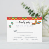 UAWG Mexican Fiesta Reply RSVP Karte (Stehend Vorderseite)