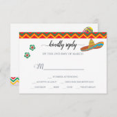 UAWG Mexican Fiesta Reply RSVP Karte (Vorne/Hinten)