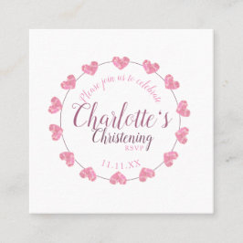 UAWG mini pink & white christliche Tochter Quadratische Visitenkarte