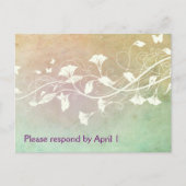 UAwg mit blass Pfirsich und grüner Pastete Einladungspostkarte (Vorderseite)