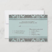 UAWG mit Food Option Hochzeitskarte RSVP Karte (Rückseite)