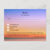 UAWG mit Menu Template Beach Tropical Sunset Postkarte (Vorderseite)