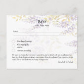 UAWG mit Menu Template Wisteria Purple Flowers Postkarte (Vorderseite)