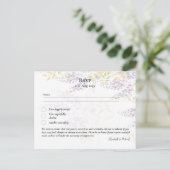 UAWG mit Menu Template Wisteria Purple Flowers Postkarte (Stehend Vorderseite)