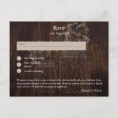 UAWG mit Menüvorlage Rustic Wood Mason Jars Postkarte (Vorderseite)