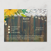 UAWG mit Menüvorlage | Rustikale Sonnenblumen Postkarte (Vorderseite)