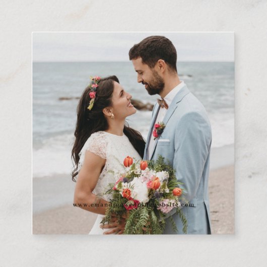 UAWG mit QR-Code für die Hochzeitsseite Begleitkarte (Rückseite)