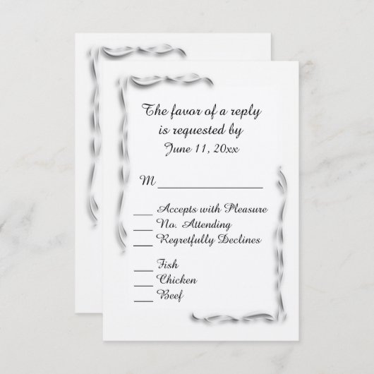 UAwg mit Weißakzenten RSVP Karte (Vorne/Hinten)