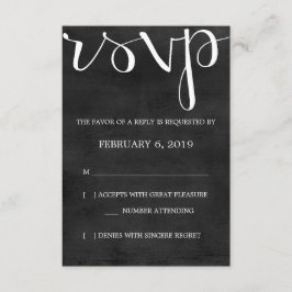 UAWG | Mod Pen Chalkboard RSVP Karte