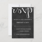 UAWG | Mod Pen Chalkboard RSVP Karte (Vorderseite)