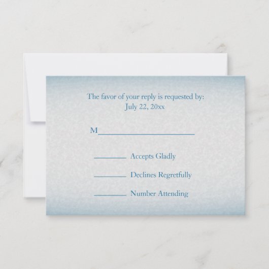 UAWG Modern Blue Watercolor Splash RSVP Karte (Vorderseite)