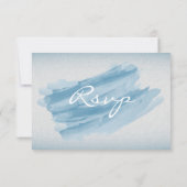 UAWG Modern Blue Watercolor Splash RSVP Karte (Rückseite)