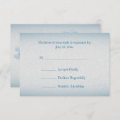 UAWG Modern Blue Watercolor Splash RSVP Karte (Vorne/Hinten)