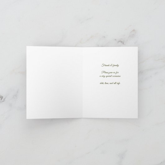 UAWG Modern Elegance Note Card Einladung (Innenseite)