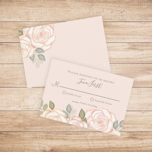 UAWG Modern Eleganter Minimalistischer Korallenpfi RSVP Karte