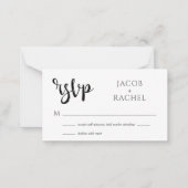 UAWG Modern Script Generic Wedding RSVP Card Mitteilungskarte (Vorderseite)