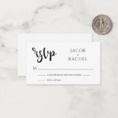 UAWG Modern Script Generic Wedding RSVP Card Mitteilungskarte (Vorderseite/Rückseite Beispiel)