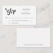 UAWG Modern Script Generic Wedding RSVP Card Mitteilungskarte (Vorne/Hinten)