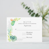 UAWG Modern Simple Watercolor Wüste Cactus floral RSVP Karte (Stehend Vorderseite)