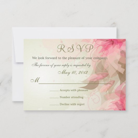UAWG - Moderne Abstrakte Hochzeitseinladungen RSVP Karte (Rückseite)