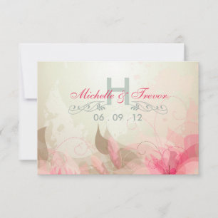 UAWG - Moderne Abstrakte Hochzeitseinladungen RSVP Karte