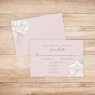 UAWG Moderne Elegante Minimalistische Blüte Rustik RSVP Karte