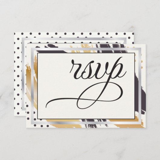 UAWG | Moderne Farbstiche und Typografie RSVP Karte (Vorne/Hinten)