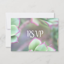 UAWG | Moderne grüne Sukkulente Hochzeit RSVP Karte